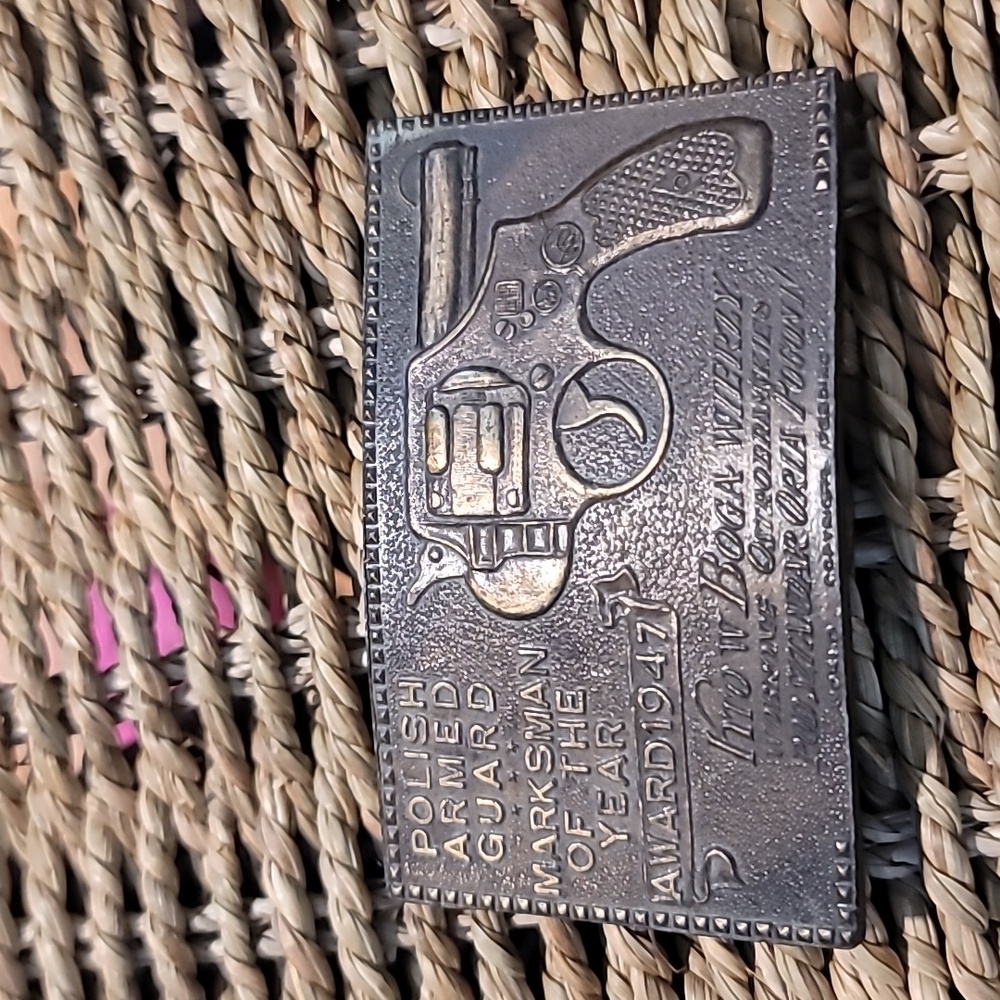 Polish armed guard marksman of the year 1947 belt buckle